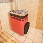 Estufa de sauna Rus 9 con calentador abierto
