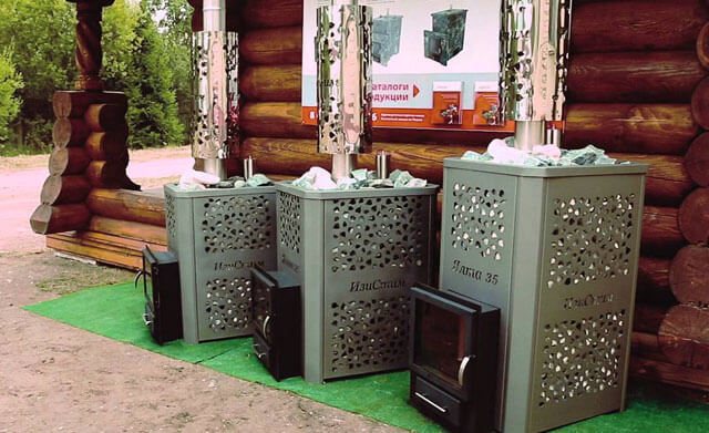 do-it-yourself sauna stove with a closed stove