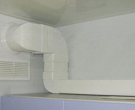 Conducto de ventilación de plástico blanco