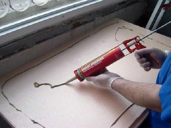 How to glue styrofoam to a concrete ceiling