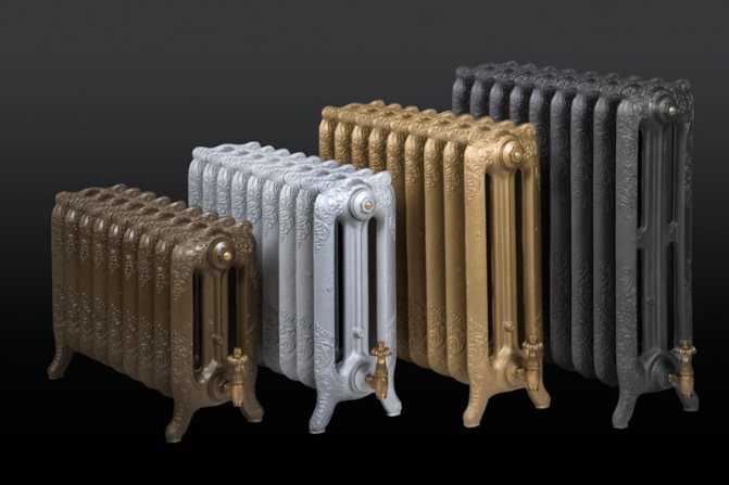 radiadores de calefacción retro de hierro fundido