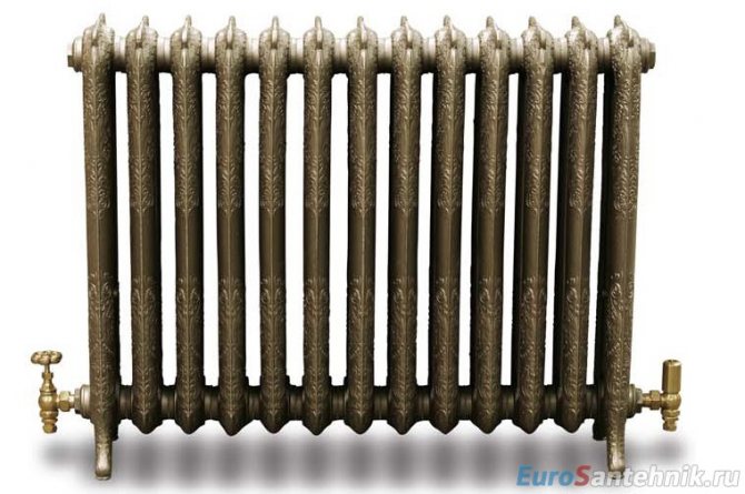 cast iron radiator in retro style