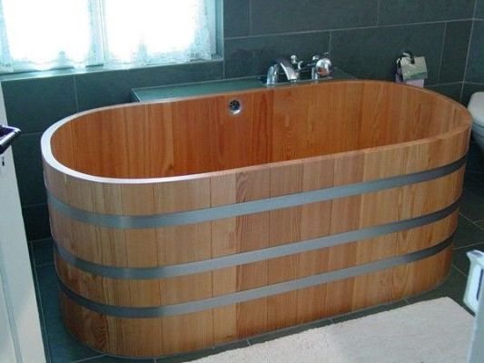baño de asiento de madera