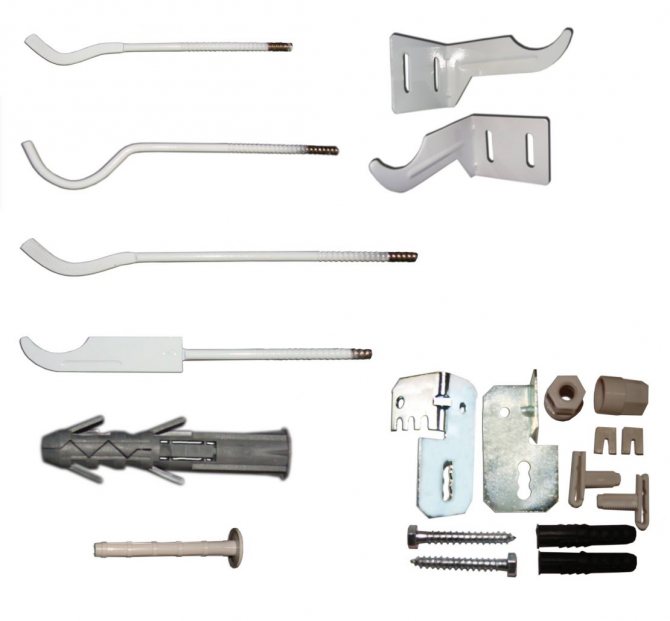 piezas y dispositivos para el montaje del radiador