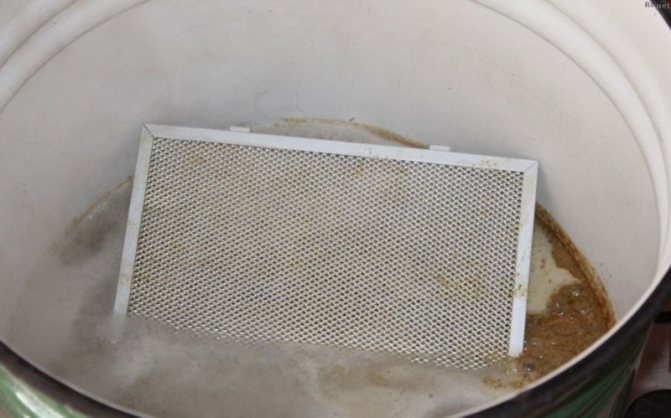 A large container is required to soak the filter.
