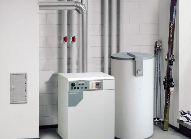 caldera eléctrica para calefacción y suministro de agua caliente