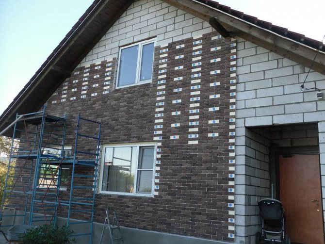 Facade panels with insulation for exterior decoration of the house