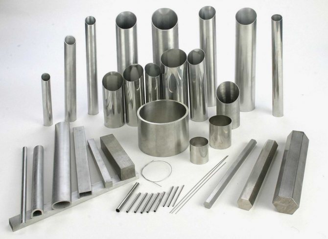 Formas de tubos de aço inoxidável