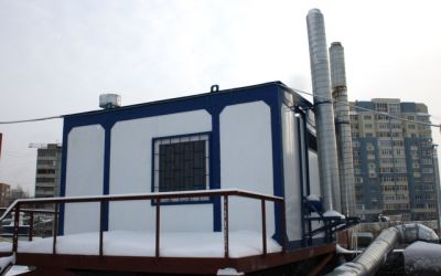 Gas boiler room on the roof