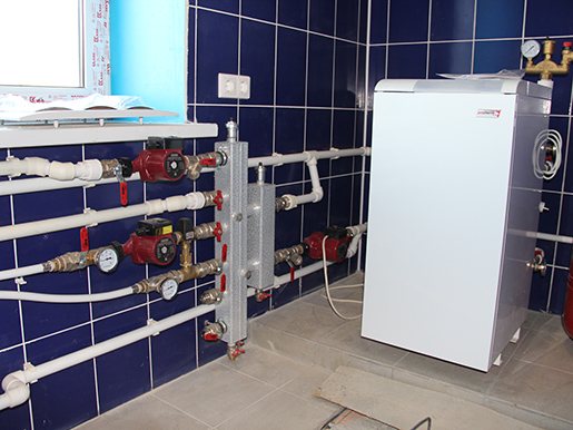 Gas boiler. A photo.