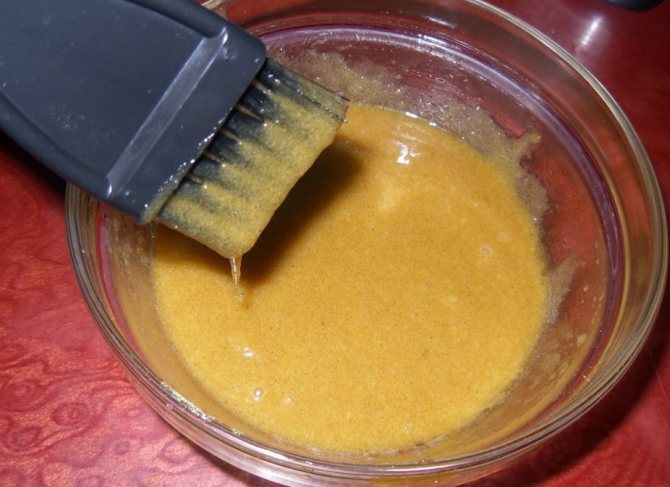 Mustard paste should be of semi-liquid consistency