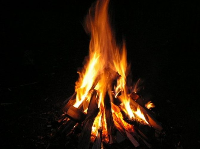 Изгаряне на дърва за огрев