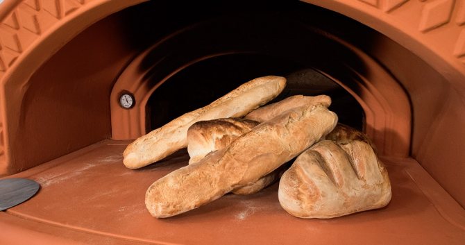 Bread in a wood-fired oven