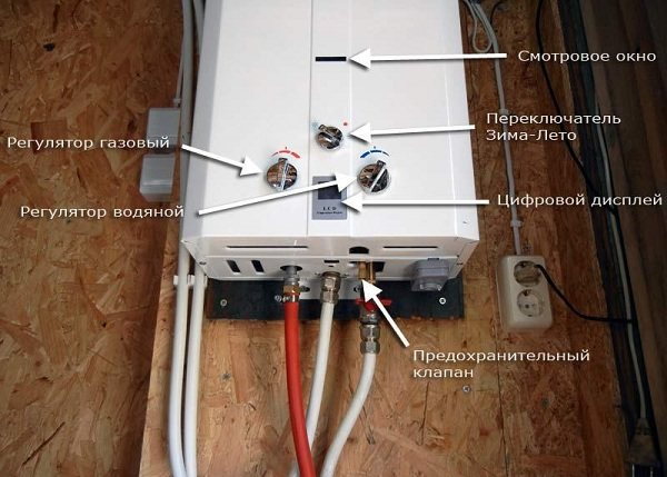 Operating instructions for the gas water heater and stove