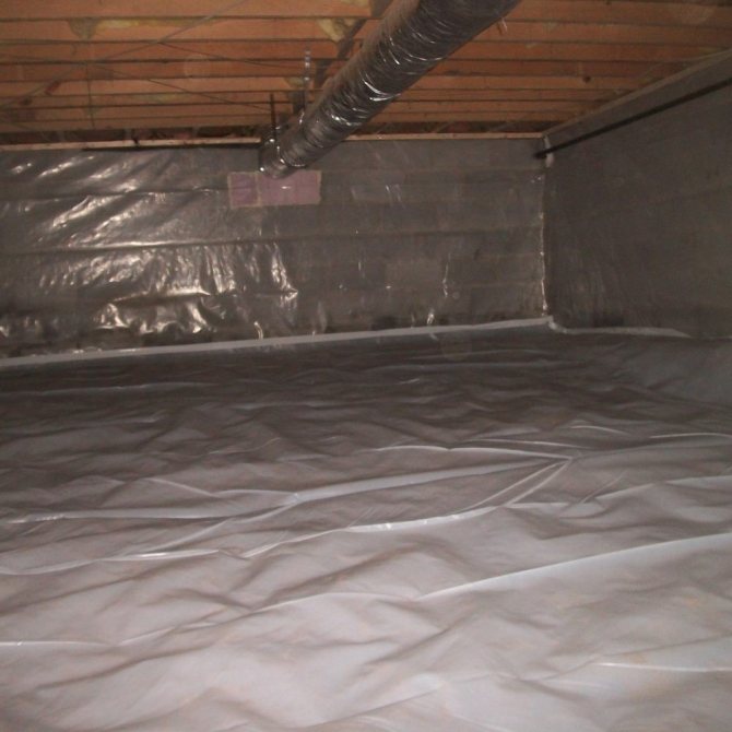 Using a waterproofing film before pouring or screed the floor