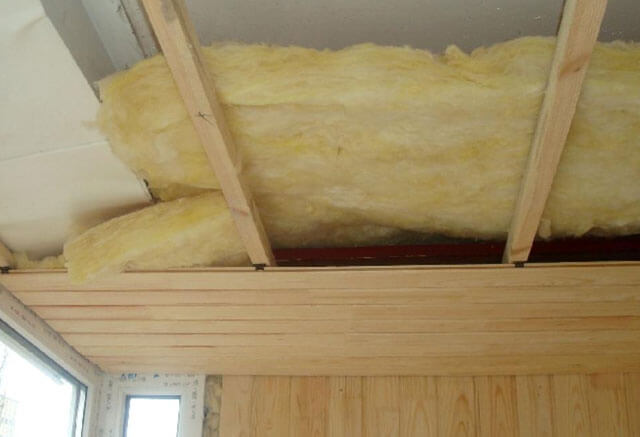 how to attach mineral wool to the ceiling