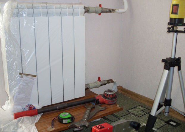 cara memasang radiator pemanasan