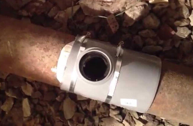 cómo reparar una grieta en una tubería de hierro fundido