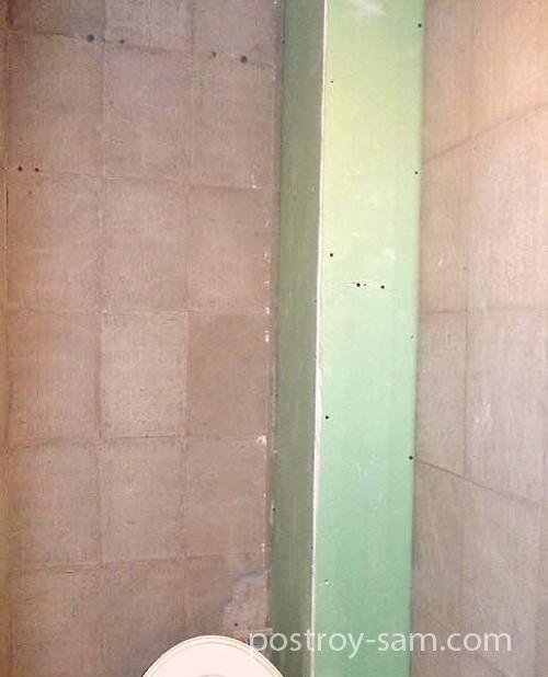 כיצד לסגור את המעלה בחדר האמבטיה עם קיר גבס