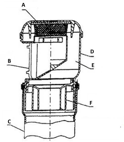 Vacuum damper design (simplified diagram)