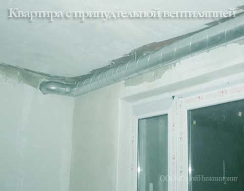 Apartment with forced ventilation