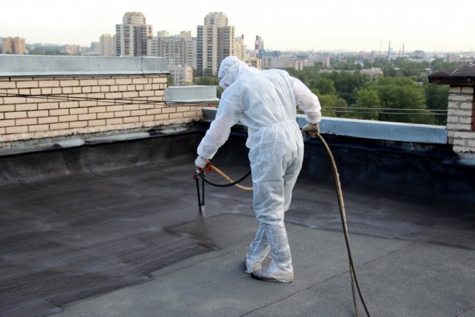 Sprayed waterproofing is more often used on large surfaces.
