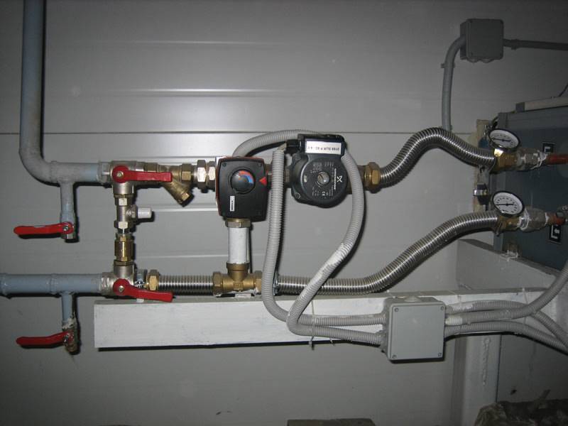 Dispositivo de tubería de calefacción y principio de funcionamiento del circuito de calefacción del intercambiador de calor para la ventilación del suministro de agua