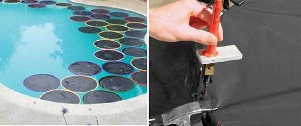 Collettori solari hula hoop molto semplici con pellicola nera saldata