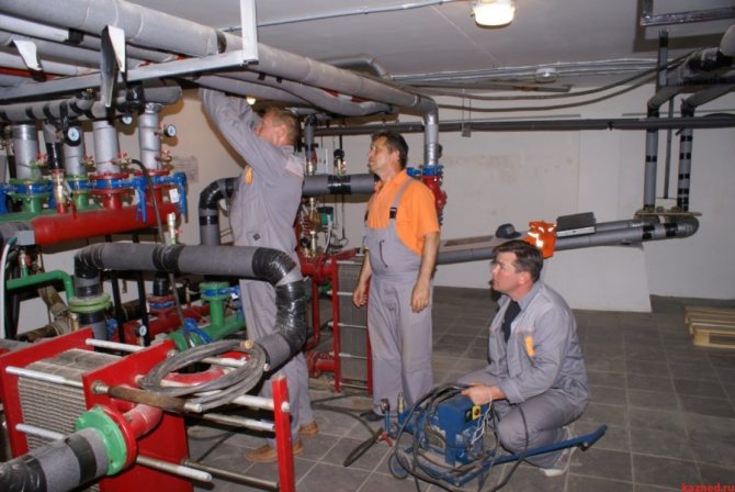 pressure testing of the heating system
