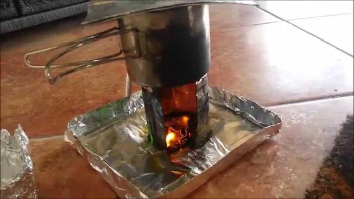 stove for a camping bath