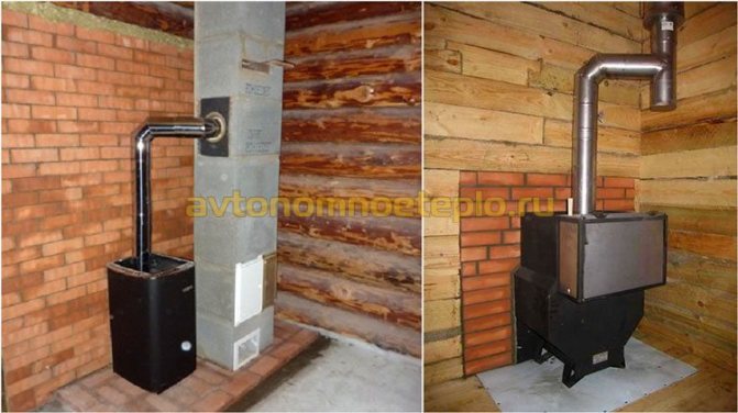 stoves with ceramic and sandwich chimney