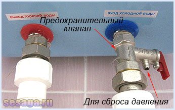 Poistný ventil pre ohrievač vody