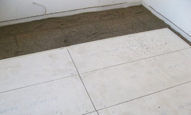 Příklad instalace s hotovými podlahovými prvky