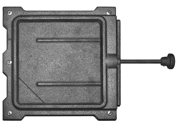 rectangular stove valve