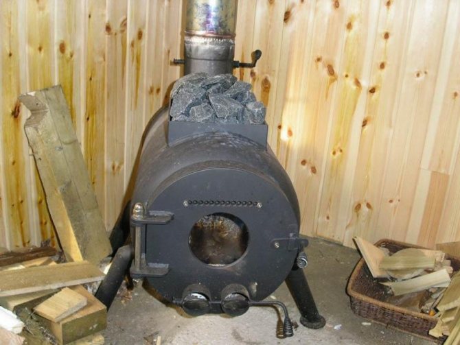 Домашна метална печка за баня