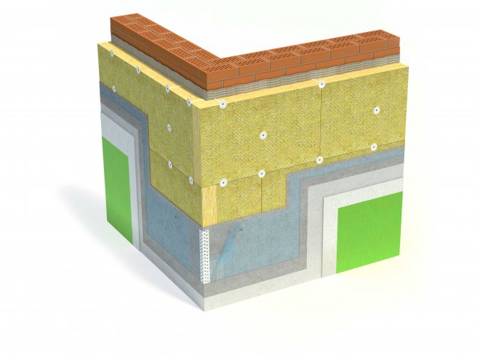 Schéma d'isolation de la façade