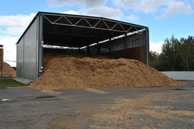 Storage of sawdust, wood chips