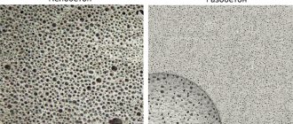 The structure of aerated concrete and aerated concrete