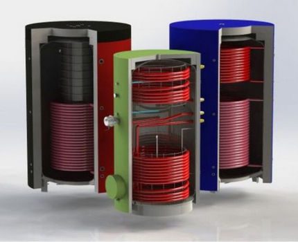 Varmeakkumulatorer av forskjellige typer
