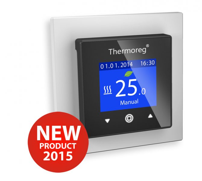 Floor heating thermostat with color screen