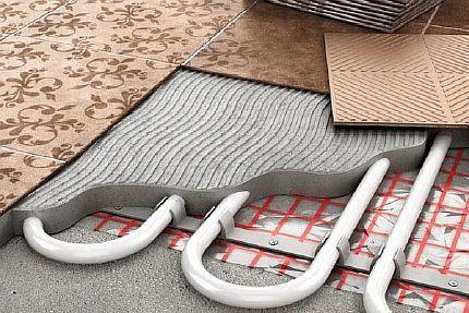 Att lägga golvvärme i en golvbeläggning - steg-för-steg-teknik för vatten- och elgolv