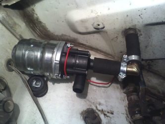 Installation av en extra pump i bilens värmesystem