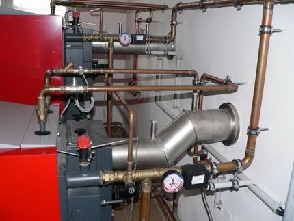 Instalace stojatého plynového kotle