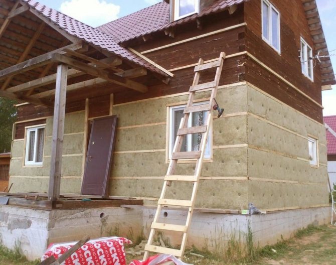 Insulation of the facade in winter