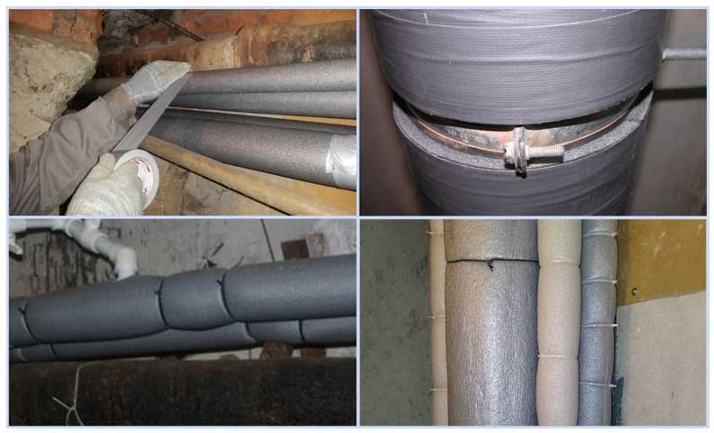 Do-it-yourself external sewage pipe insulation