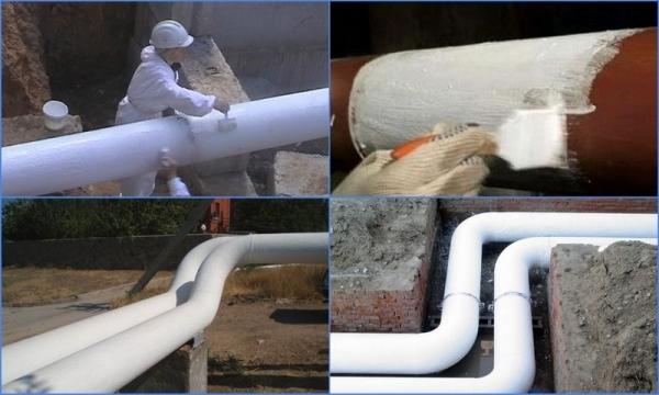 Do-it-yourself water pipe insulation in the ground