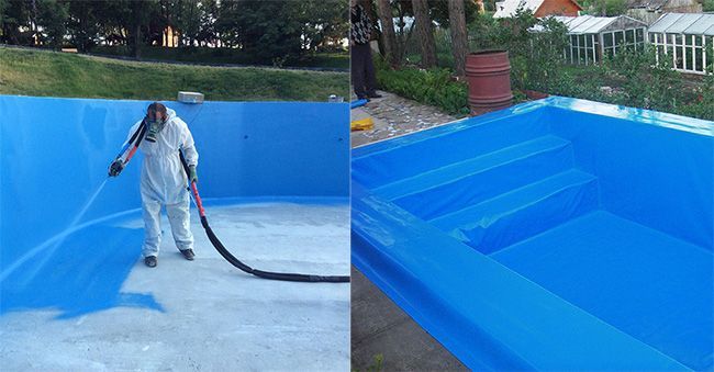 Internal waterproofing of the pool is an important step