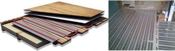 Na dřevěnou podlahu lze umístit podlahu ohřátou vodou