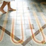 Water heat-insulated floor under tiles