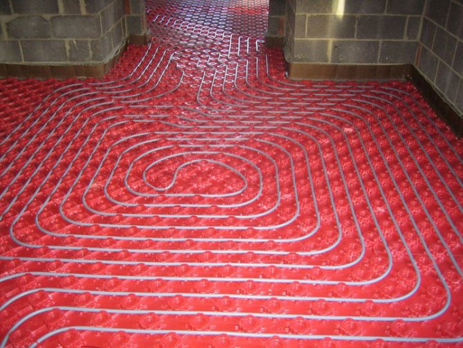 Water heated floors